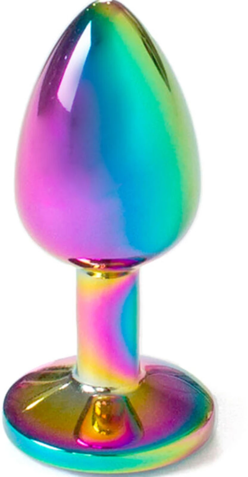 SECRET PLAY - METAL BUTT PLUG RAINBOW SMALL SIZE 7 CM