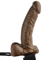 FETISH FANTASY SERIES 7" HOLLOW STRAP-ON WITH BALLS