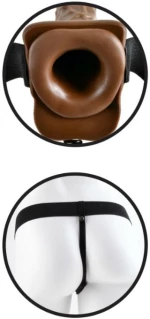 FETISH FANTASY SERIES 7" HOLLOW STRAP-ON WITH BALLS