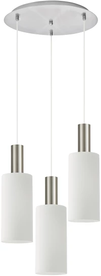 SE21-NM-4-3NM-GL3 ADEPT TUBE Nickel Matt Pendant White Glass+ HOMELIGHTING 77-8474