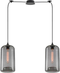 SE21-SM-19-30-BL2+ FEINT Smoked Glass Pendant+ HOMELIGHTING 77-8788