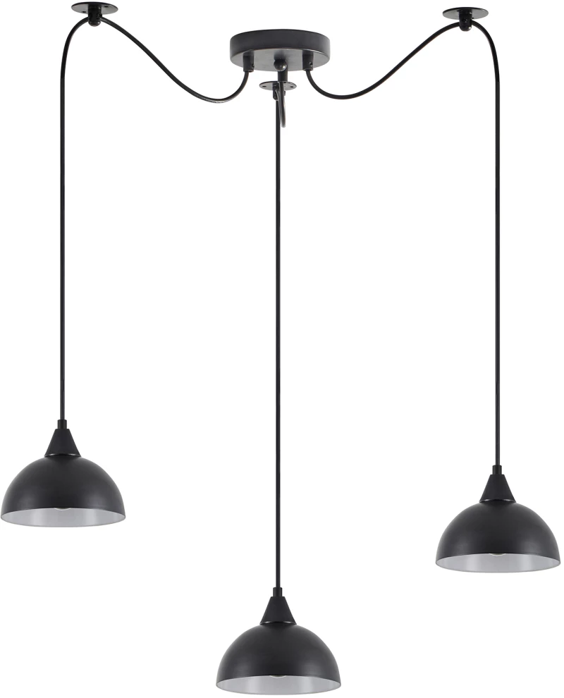 SE21-BL-B10-BL3-MS3 ADEPT PENDANT Black Metal Shade + HOMELIGHTING 77-9054