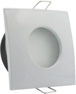 InLight Χωνευτό σποτ από λευκό μέταλλο 1XGU10 IP44 D:8cm Χ0009-WH