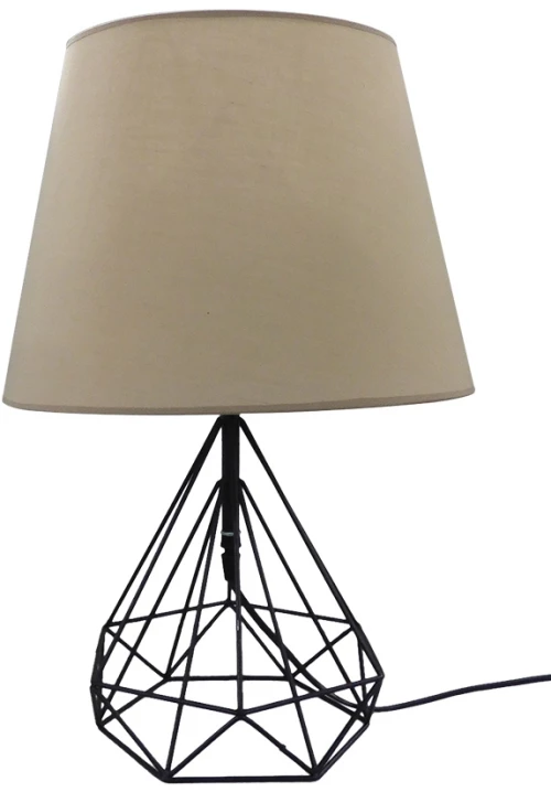 Επιτραπέζιο φωτιστικό DM-02 BLACK-ΕΚΡΟΥ Φ35 ΑΜΠΑΖΟΥΡ Heronia 34-0283