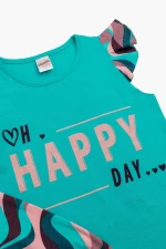 Πυζάμα κοριτσιών Minerva Happy-Waves 62109-628 Τυρκουάζ 5201487212145