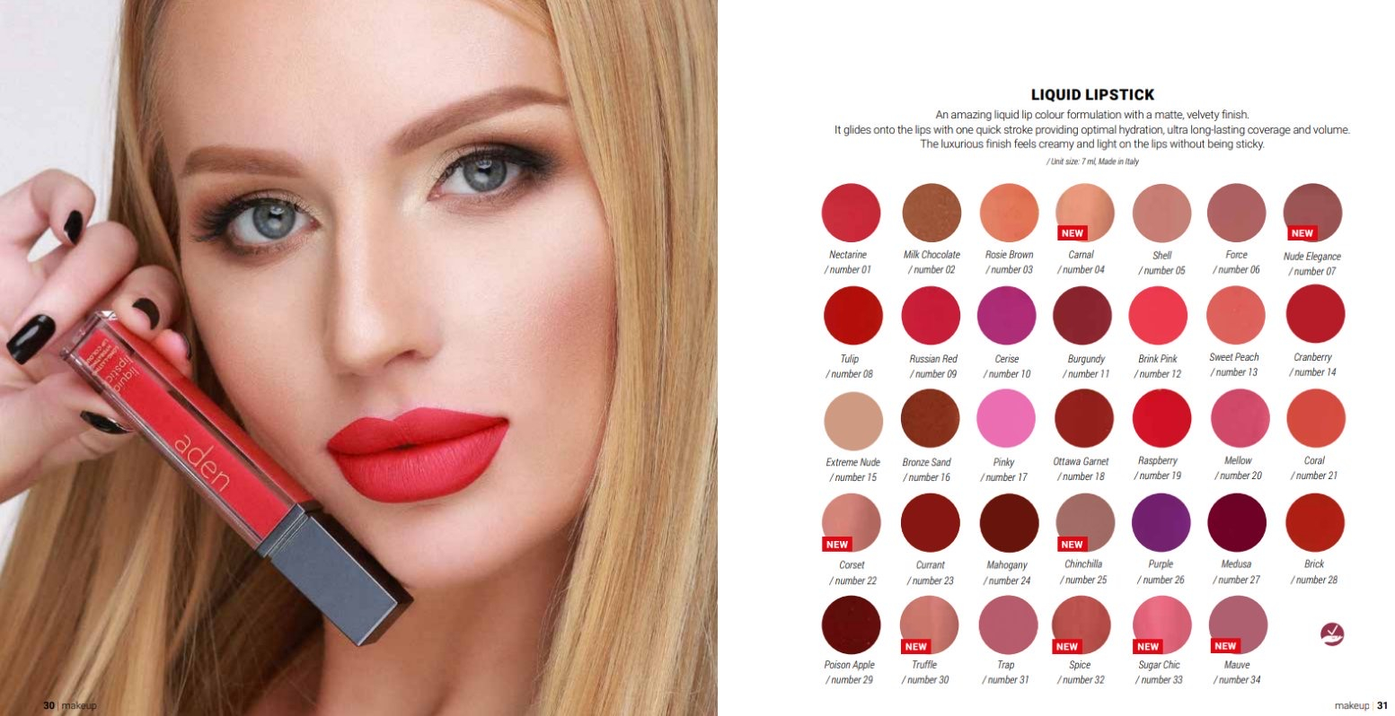 Aden Liquid Lipstick No.07 - Nude Elegance