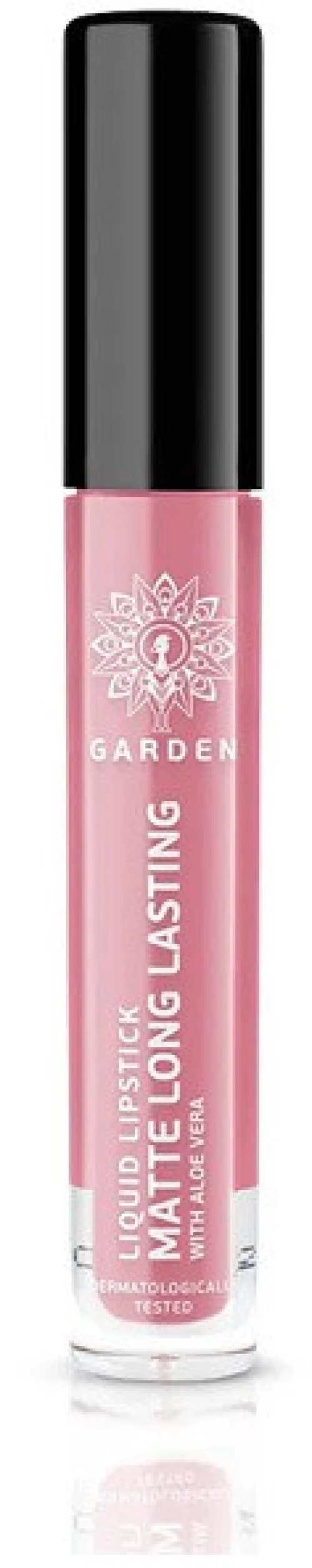 Garden Liquid Lipstick Matte Long Lasting With Aloe Vera Perfect Rose 02 4ml