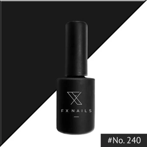 Gel Polish AnGel No240 - Black - Ημιμόνιμο Βερνίκι FXnails