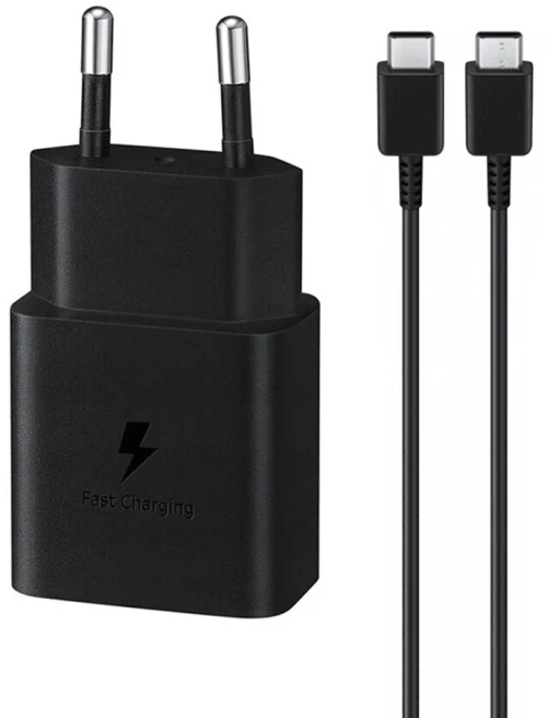 Samsung Incarcator Priza Fast Charging, PD 25W, cablu Type-C la Type-C 3A - Samsung (EP-TA800XBEGWW) - Black (Blister Packing) 8801643979393