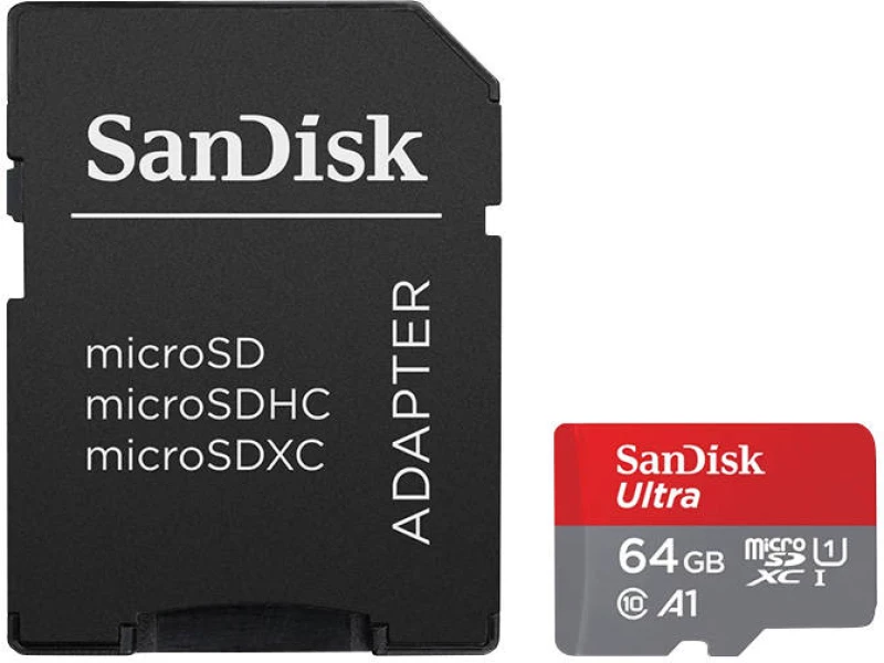 SanDisk Memory card SanDisk ULTRA ANDROID microSDXC 64 GB 140MB/s A1 Cl.10 UHS-I + ADAPTER 047105