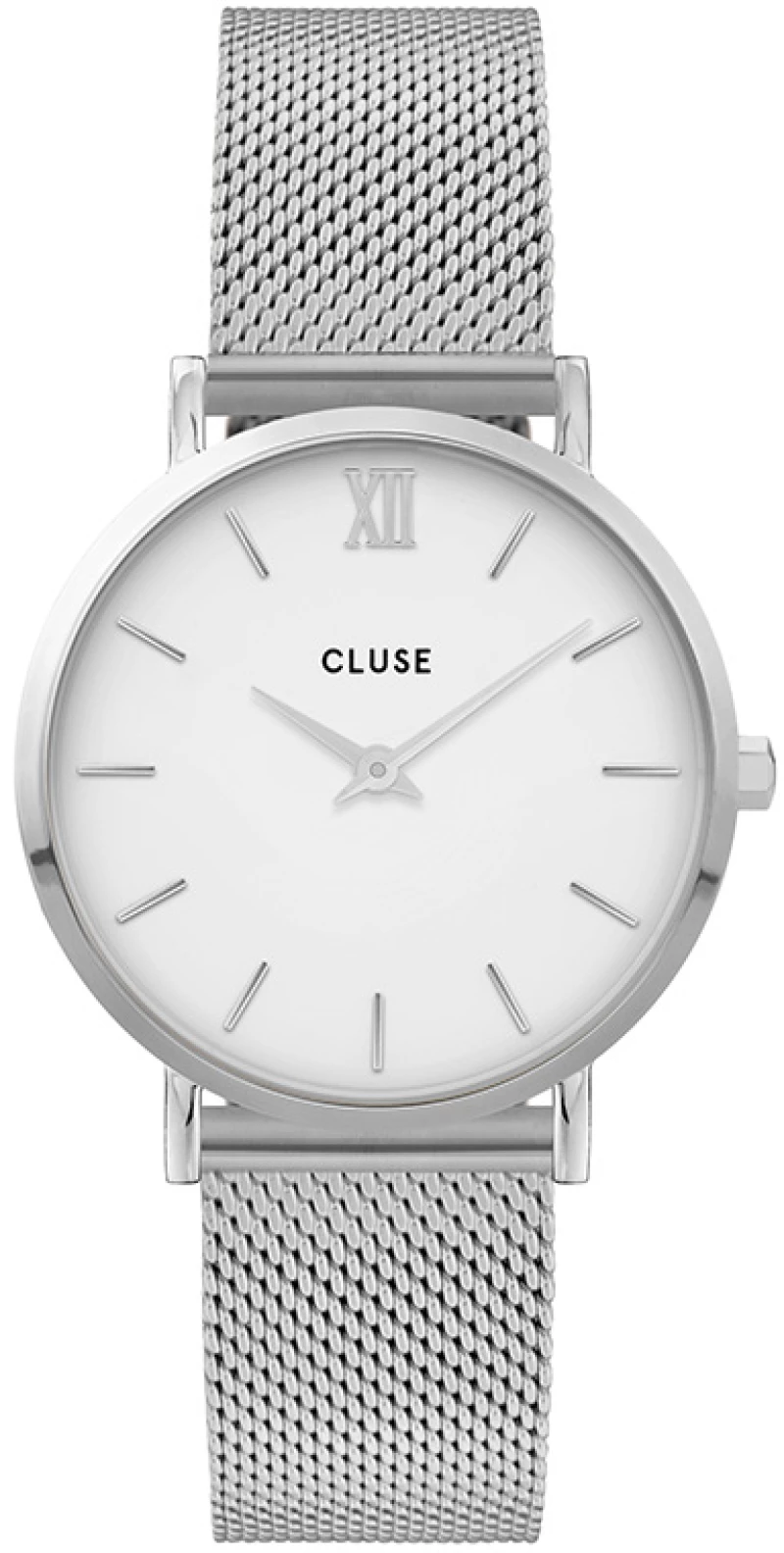 Γυναικείο ρολόι CLUSE Minuit Mesh Silver White/Silver