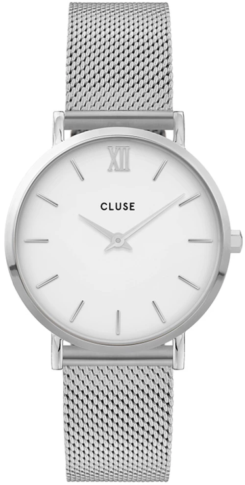 Γυναικείο ρολόι CLUSE Minuit Mesh Silver White/Silver