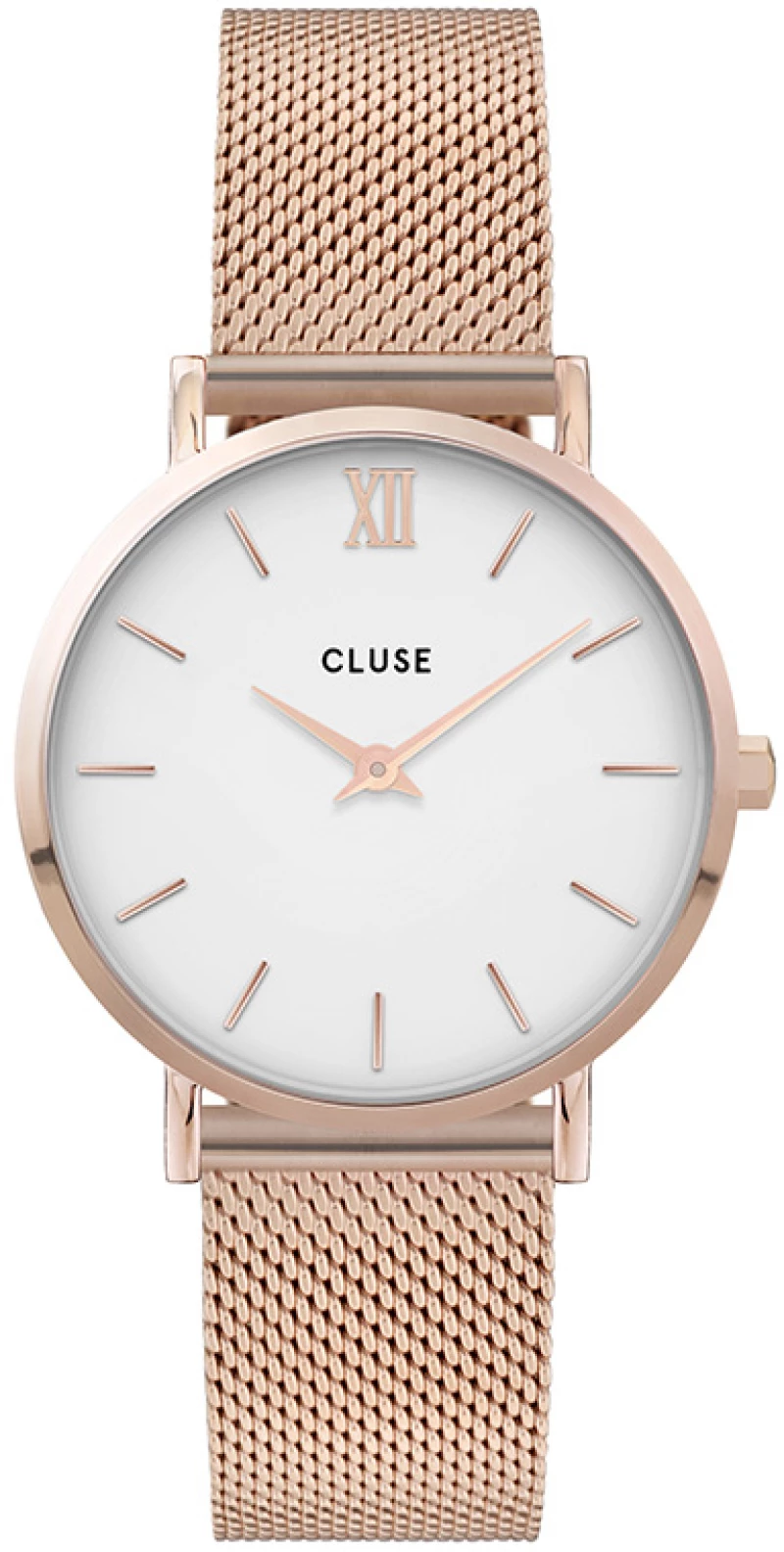Γυναικείο ρολόι CLUSE Minuit Mesh Rose Gold/White