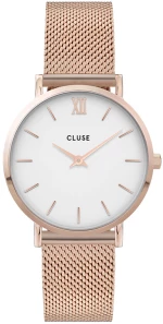 Γυναικείο ρολόι CLUSE Minuit Mesh Rose Gold/White