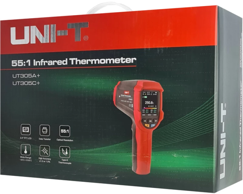UNI-T θερμόμετρο υπερύθρων UT305C+ με αισθητήρα K, -50 °C έως 2200 °C