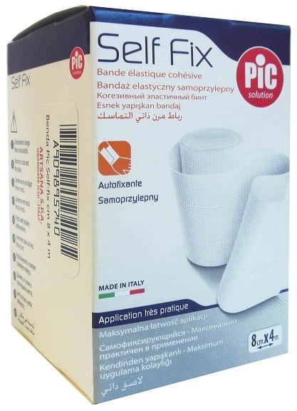 Ελαστικός Αυτοσυγκρατούμενος Επίδεσμος Pic Self Fix Elastic Cohesive Bandage 8cm X 4m 1 Τεμάχιο