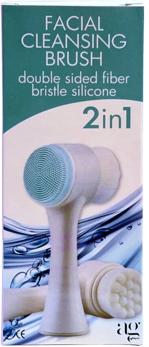 Ag Pharm 2 in 1 Βούρτσα Καθαρισμού Προσώπου από Σιλικόνη Σιέλ 1 Τεμάχιο