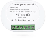 Smart switch No brand PST-TMW02, 2 Channels, 220V, 16A, Wi-Fi, Tuya Smart, White - 91022