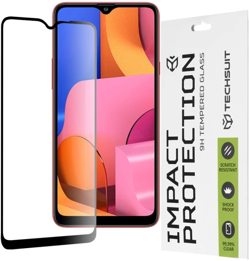 Techsuit Folie pentru Samsung Galaxy A20s - Techsuit 111D Full Cover / Full Glue Glass - Black 5949419042018