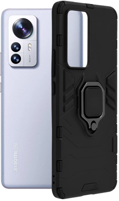 Techsuit Husa pentru Xiaomi 12 Pro - Techsuit Silicone Shield - Black 5949419026230