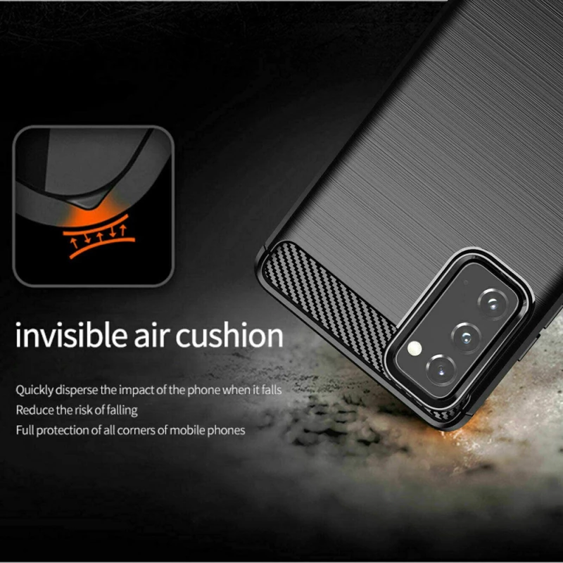 Techsuit Husa pentru Samsung Galaxy S20 FE 4G / S20 FE 5G - Techsuit Carbon Silicone - Black 5949419055193