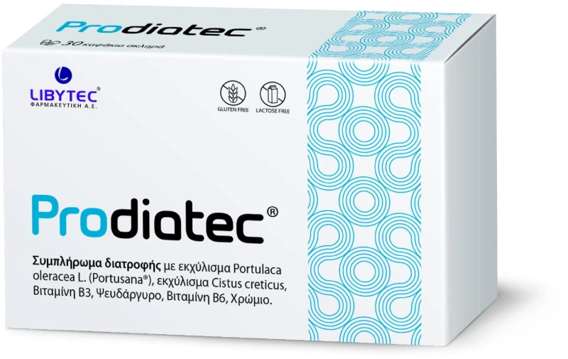 Libytec Prodiatec Συμπλήρωμα Διατροφής για τη Ρύθμιση Επιπέδων της Γλυκόζης 30 κάψουλες