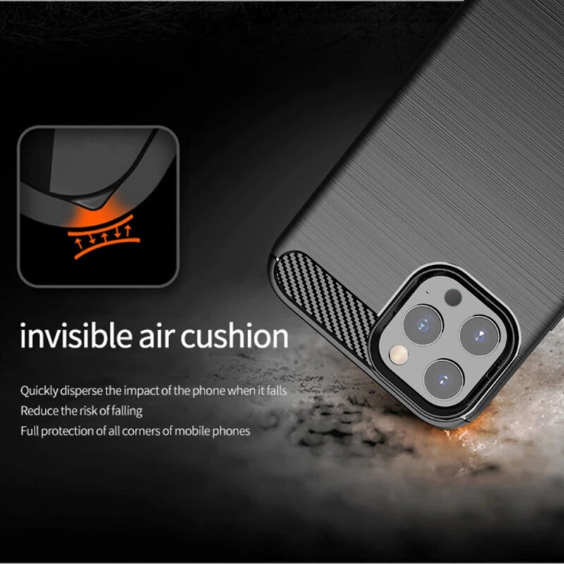 Techsuit Husa pentru iPhone 14 Pro - Techsuit Carbon Silicone - Black 5949419019409