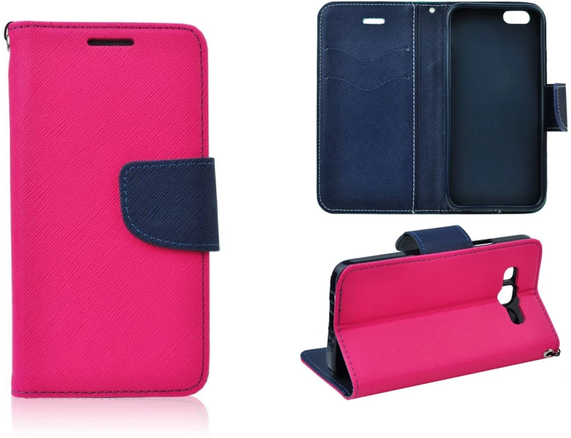 APPLE iPhone 13 - ΘΗΚΗ NETONE FANCY DIARY BOOK STYLE ΠΟΡΤΟΦΟΛΙ ΡΟΖ - ΜΠΛΕ MFD41127P-N2 29129