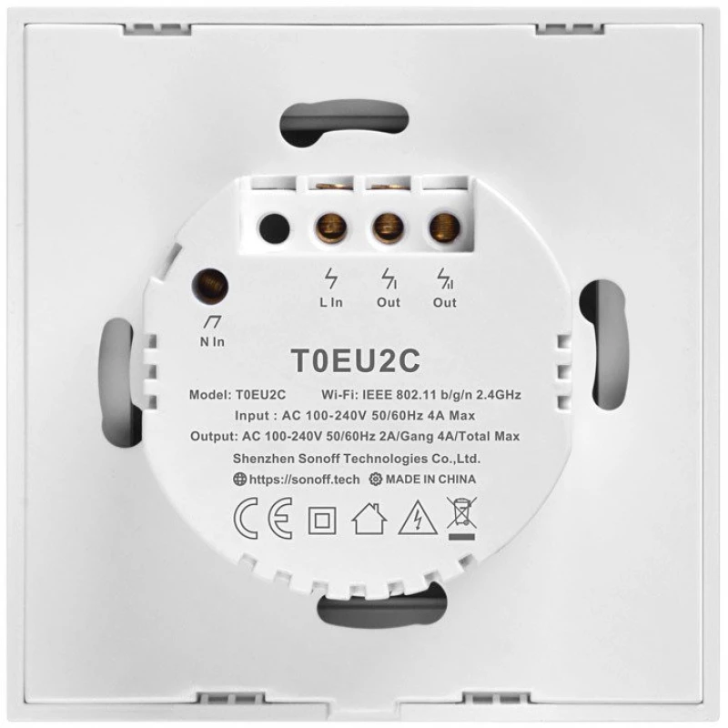 Sonoff Smart Switch WiFi Sonoff T0 EU TX (2-channel) 019414