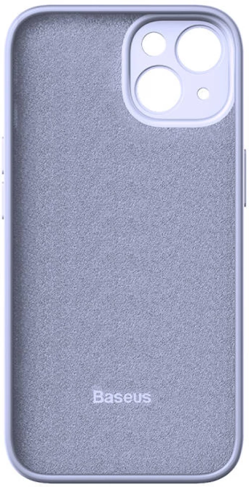 Baseus Baseus Liquid Silica Gel Case for iPhone 14 Plus (lavender)+ tempered glass + cleaning kit 041115