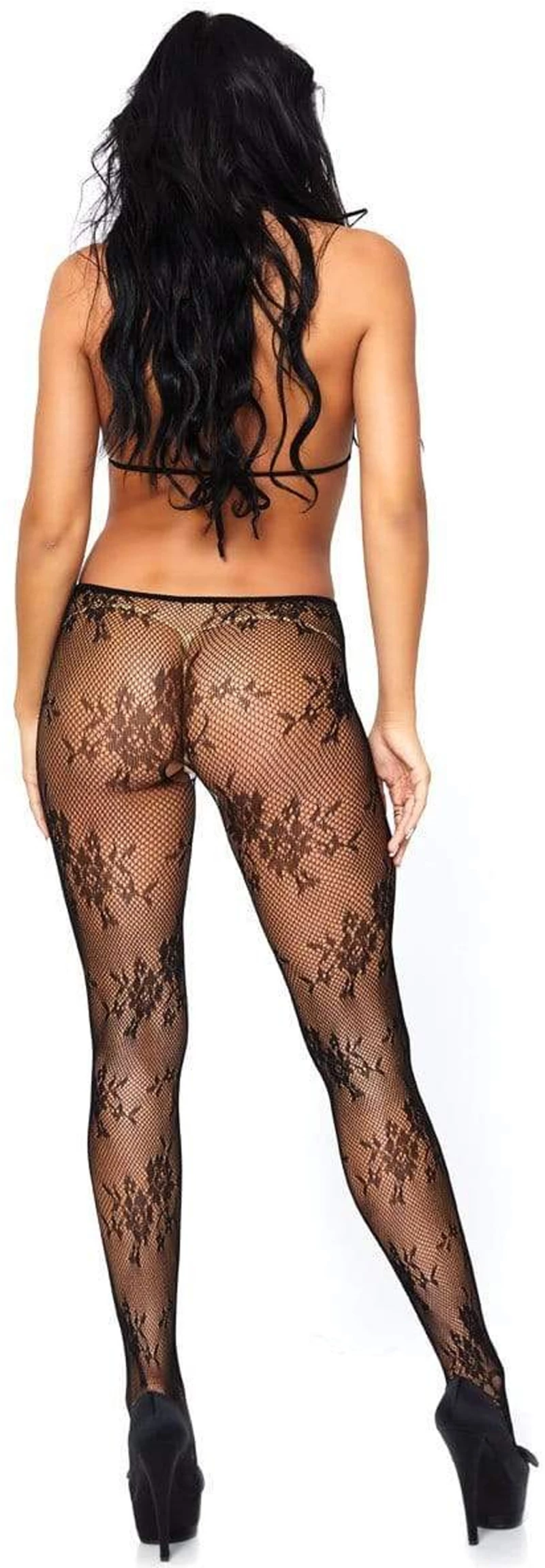 Lace Cut Out Bodystocking