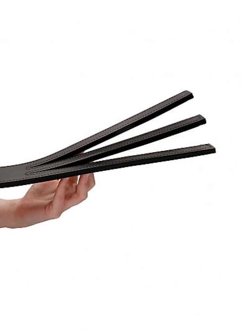Three Finger Paddle Tawse - Black
