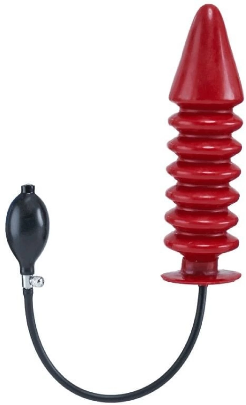 Mister B Solid Ribbed Dildo - XL Κόκκινο Φουσκωτό Ομοίωμα Πέους