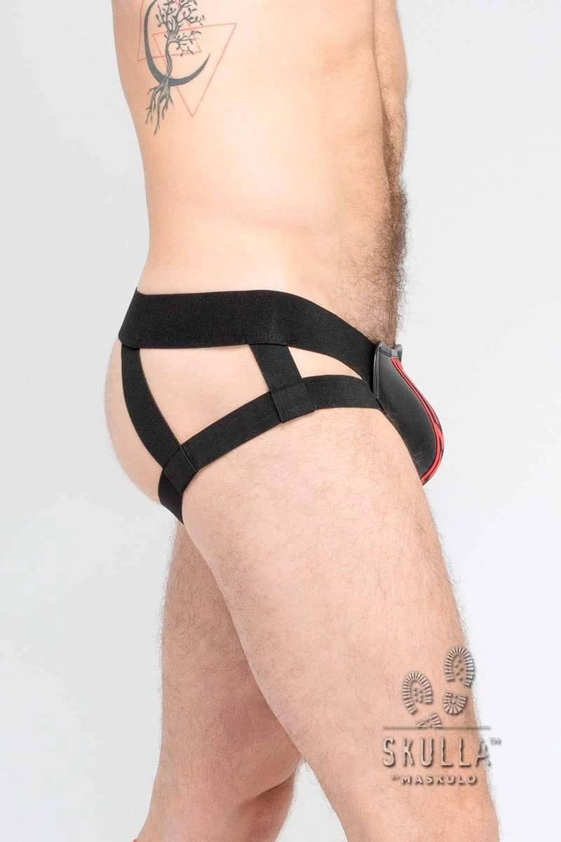 Maskulo - Skulla. Jockstrap Red