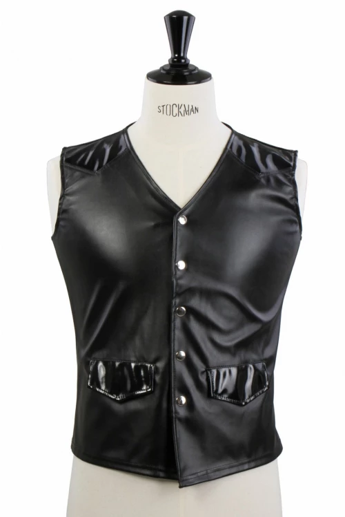 Men's Leatherlook Fetish Vest