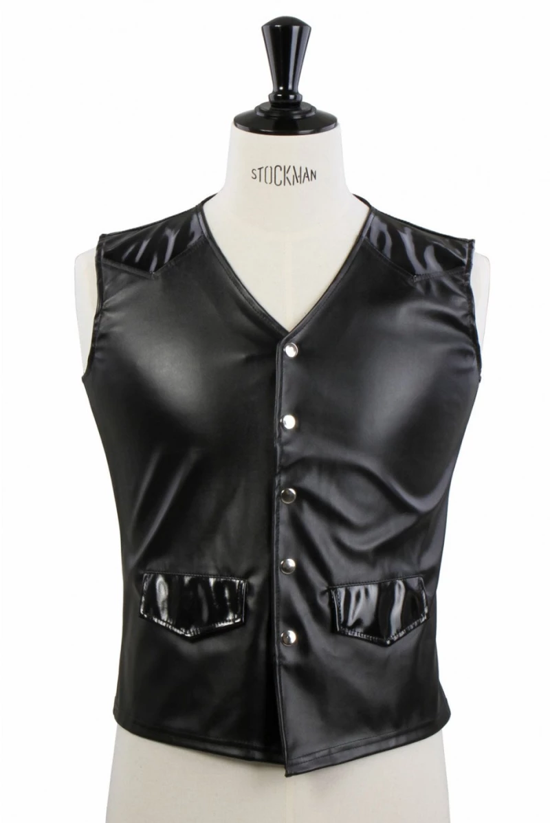 Men's Leatherlook Fetish Vest