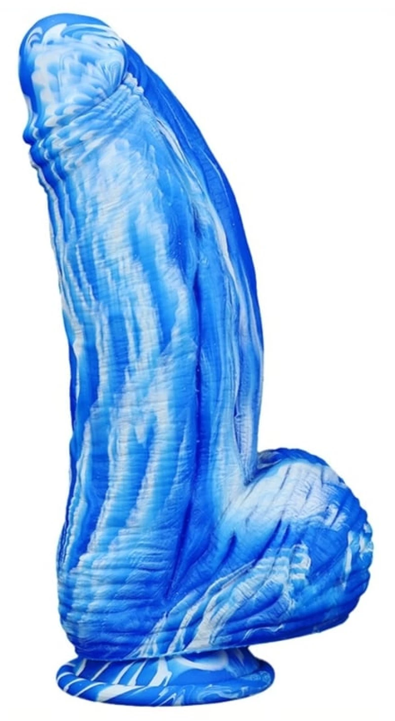 Μεγάλο Ομοίωμα Πέους Fat Dick 18 x 6.5 cm Blue/White