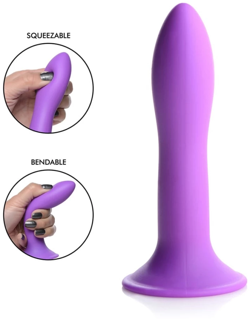 Squeezable Slender Dildo (Μωβ) - Μη Ρεαλιστικό Ομοίωμα Πέους Σιλικόνης XR Brands