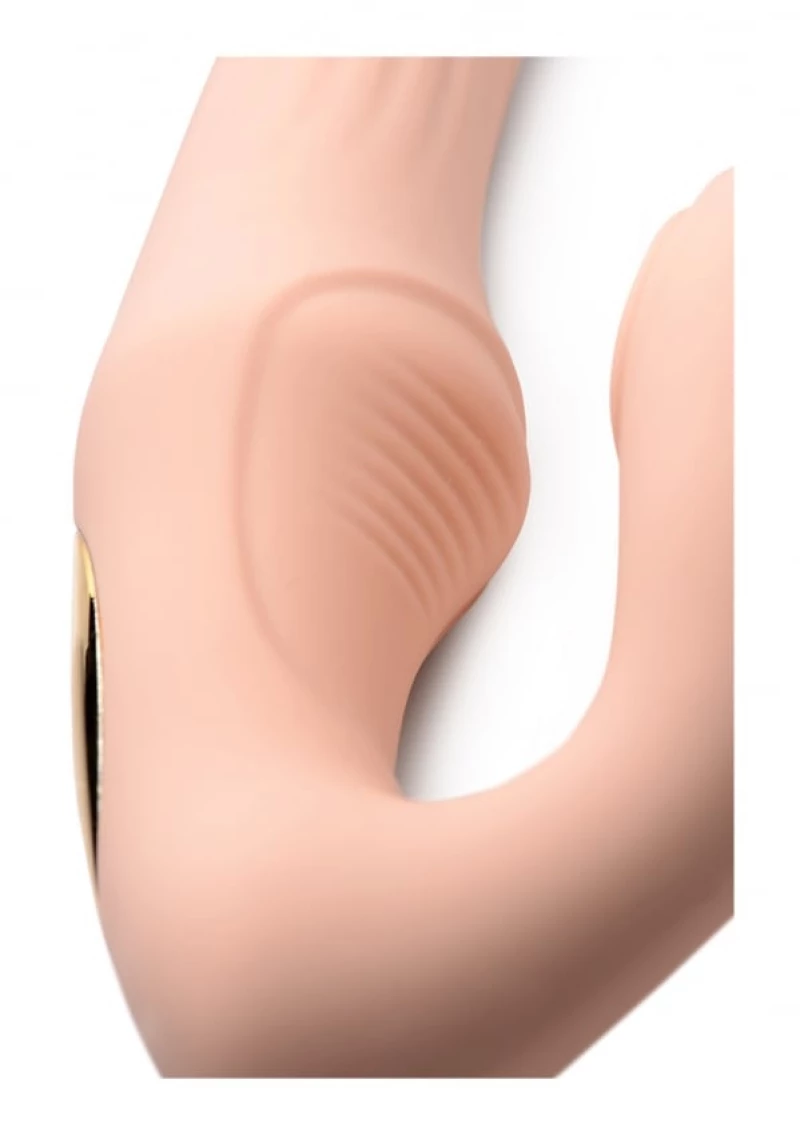 15X U-Pulse Silicone Pulsating and Vibrating Strapless Strap-on