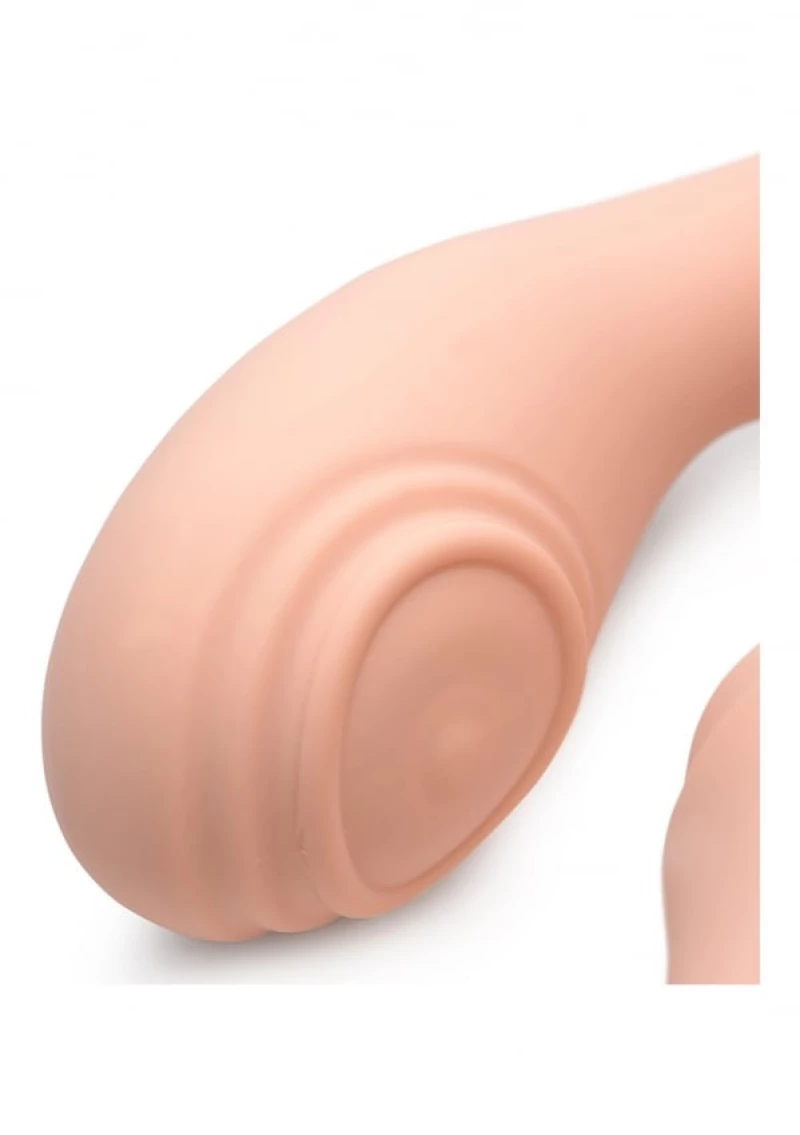 15X U-Pulse Silicone Pulsating and Vibrating Strapless Strap-on