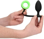 Ouch! Butt Plug with Cock Ring - Glow in the Dark