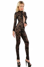 Lace Catsuit Black