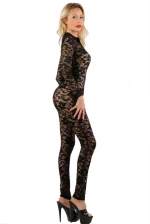 Lace Catsuit Black