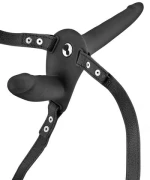 Double Strapless Strap-on Vibrant Black