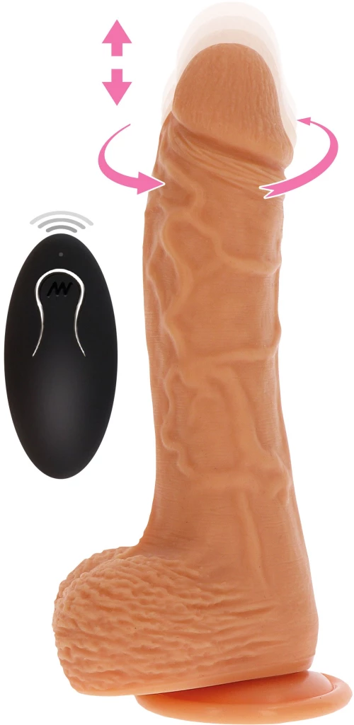 Up & Down Rotating Vibr Dildo - Toy Joy