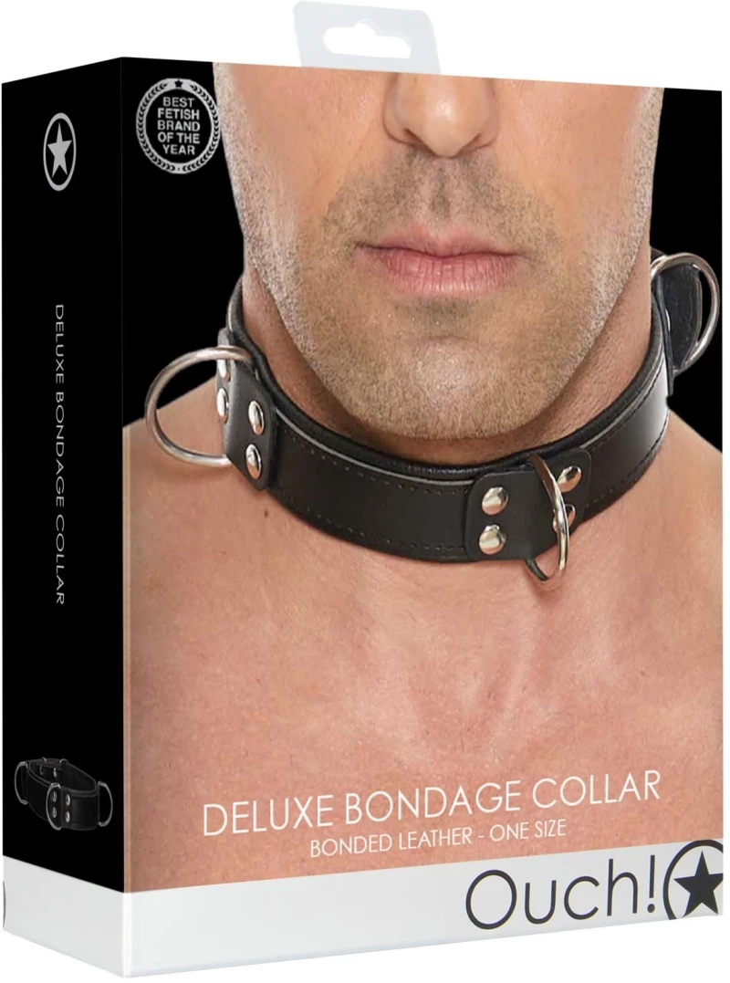 Deluxe Bondage Collar - One Size - Black
