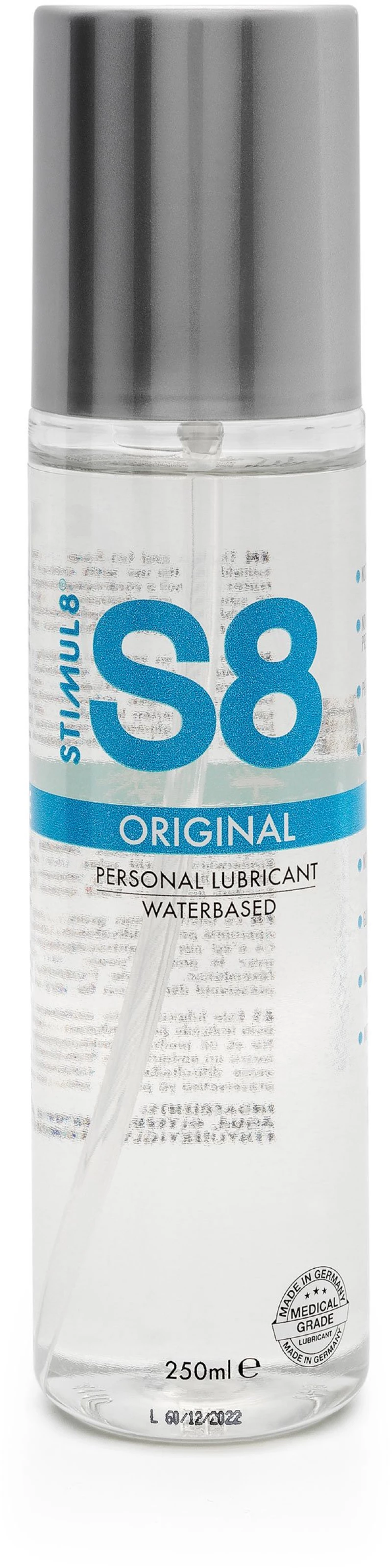 S8 Waterbase Lube 250ml