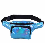 Holographic Blue Bumbag Front Pocket