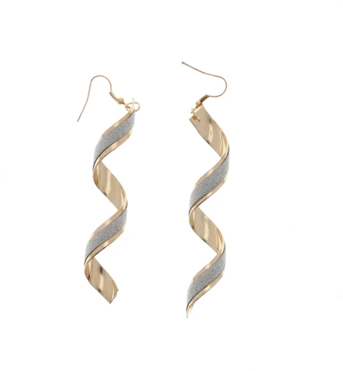 Glitter Spiral Earrings