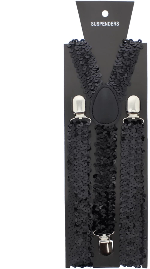 Black 2.5cm Sequin Braces